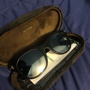 Tom Ford Women’s Sunglasses Black Frame Blue Lens